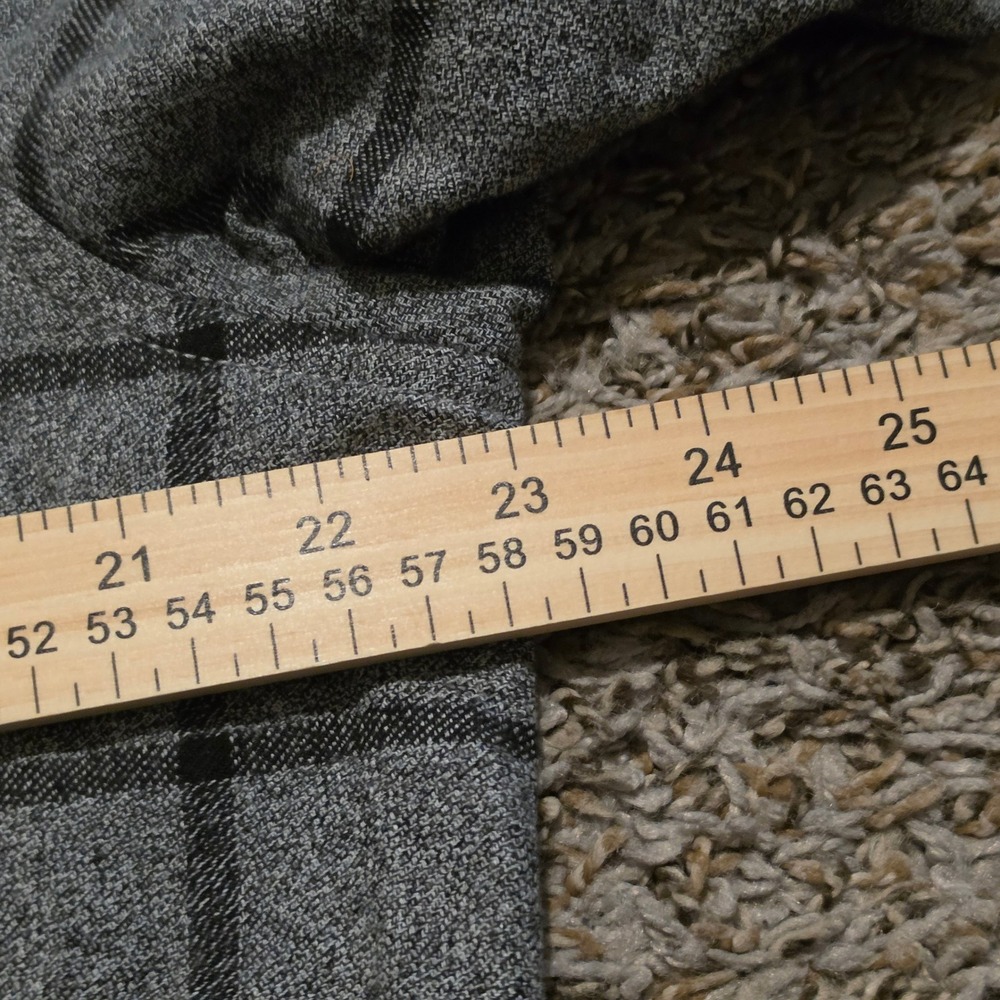 SRK Sunrise Kingdom Mens Large Grey Black Windowpane Plaid Button Down Shirt L - Picture 7 of 7